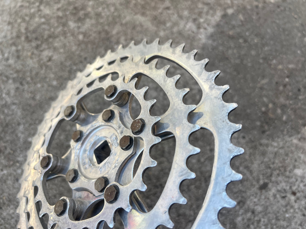 TA Specialites Triple 170mm 26-36-46 Touring Vintage Black Logo Crankset