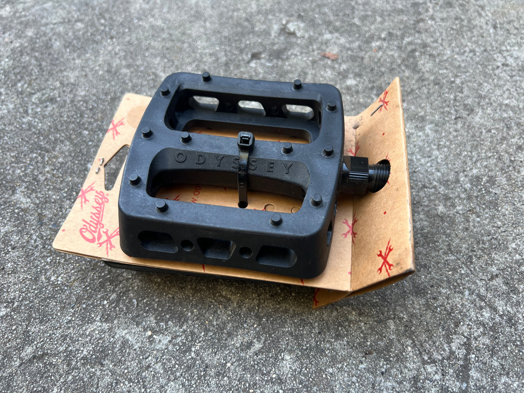NEW Odyssey Black Composite Flat Pedals Mountain Bike BMX MTB 9/16”