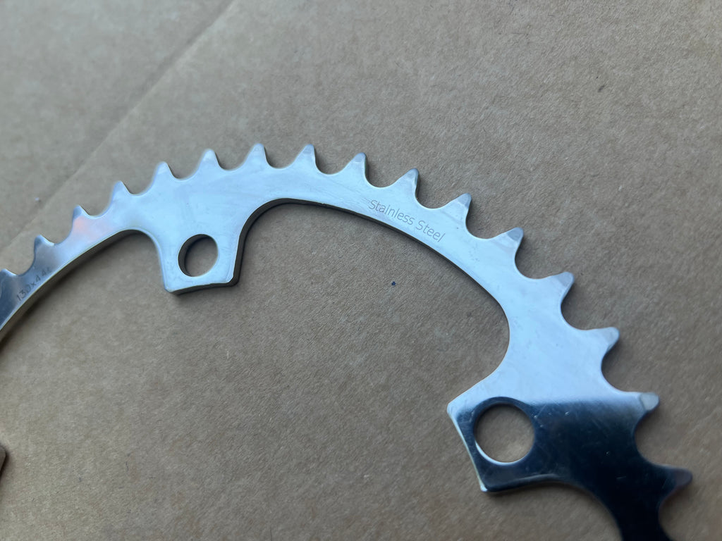 NOS NEW 130 BCD 44T Surly Stainless Steel Chainring Road Track Commuter Single Speed 3/32”