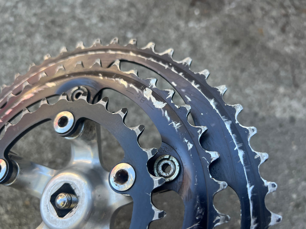 NICE Suntour XC Comp 175mm 26-38-48 Triple Vintage MTB Crankset Silver