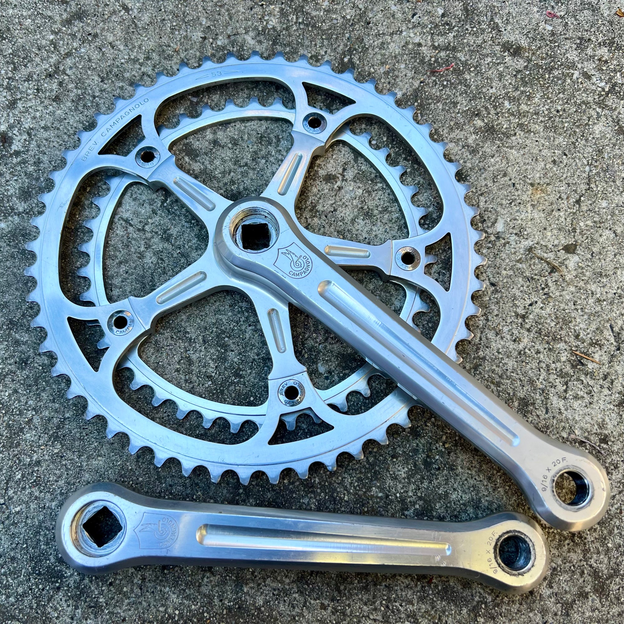 Campagnolo Record 170mm 53/42T 144 BCD Strada Crankset Double Vintage Road Campy