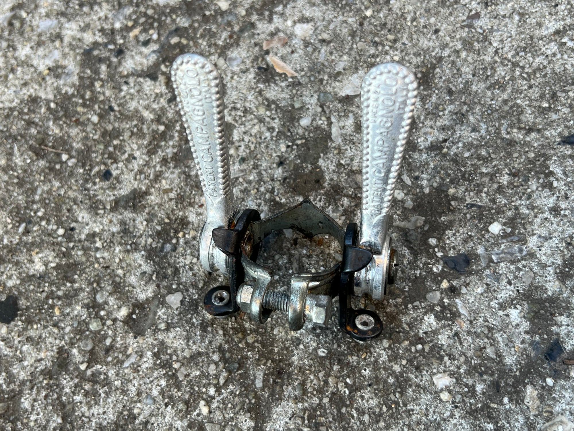 Campagnolo Nuovo Record Friction Shifters Vintage Road Bike Clamp On
