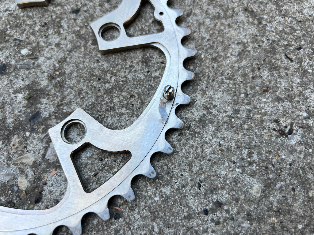 Real 94 BCD 42T 5 Bolt Big Vintage MTB Mountain Bike Silver Chainring