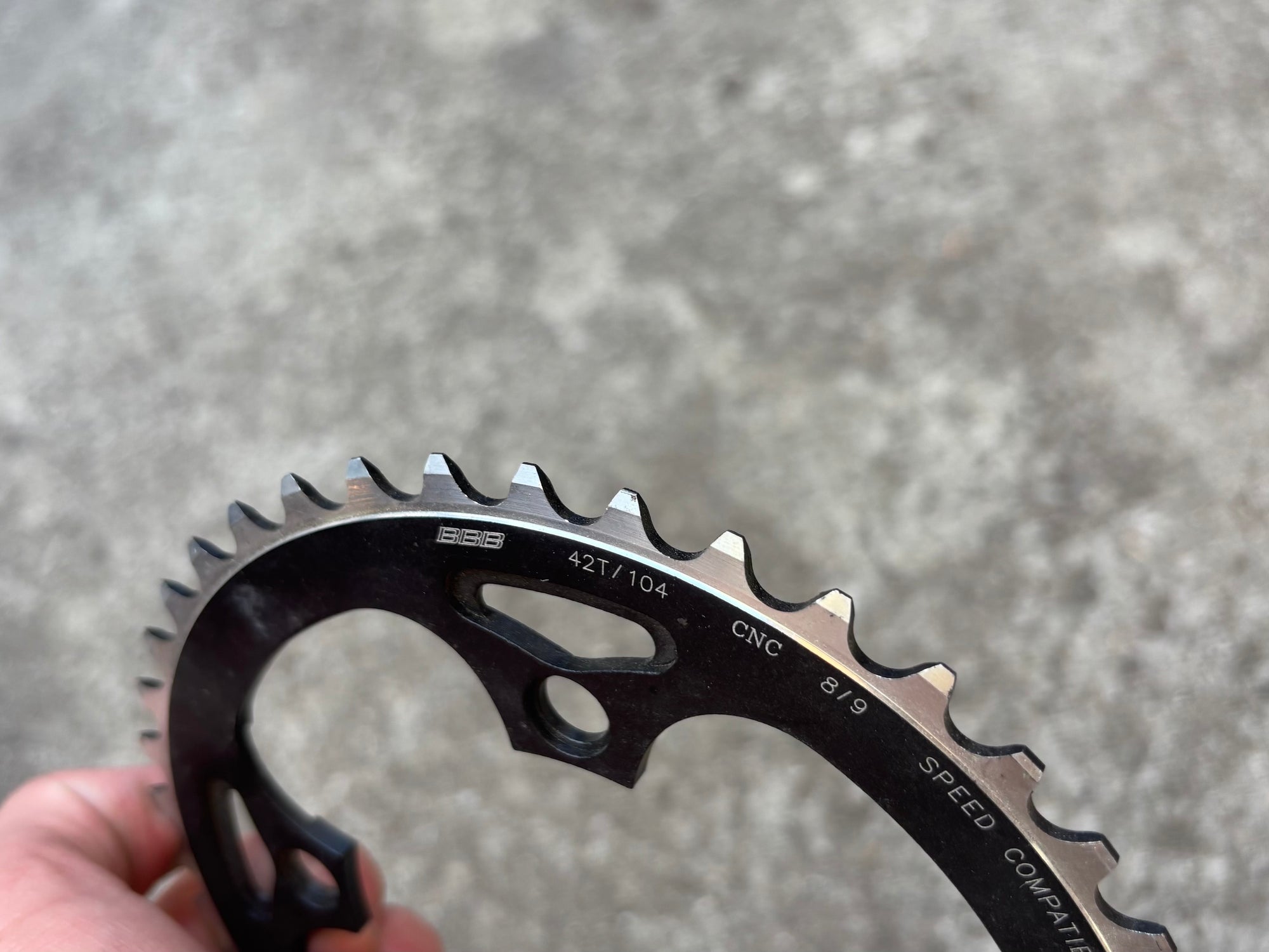 NEW BBB 104 BCD 42T 4 Bolt Big Outer 8/9 Speed Mountain Bike Black Chainring