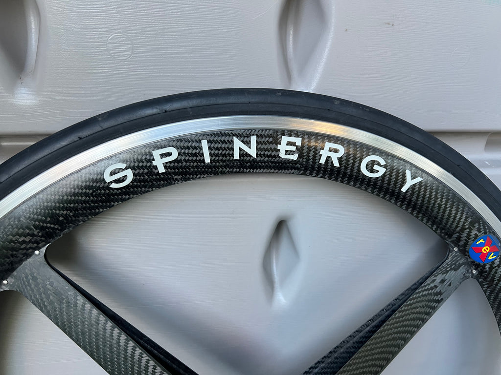 Spinergy REV X 700c Carbon 4 Spoke 8 Speed Clincher Vintage Road Rear Wheel