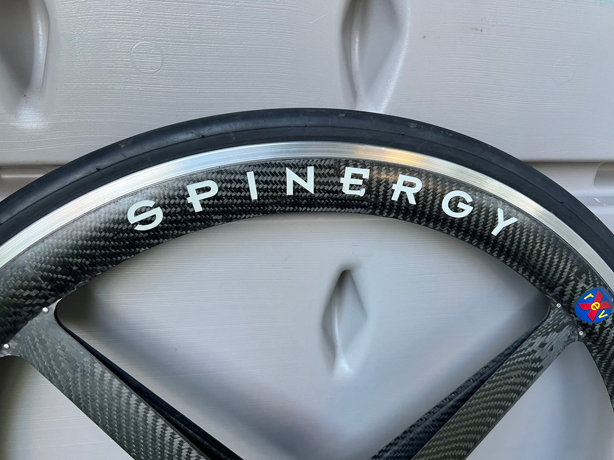 Spinergy REV X 700c Carbon 4 Spoke 8 Speed Clincher Vintage Road Rear Wheel
