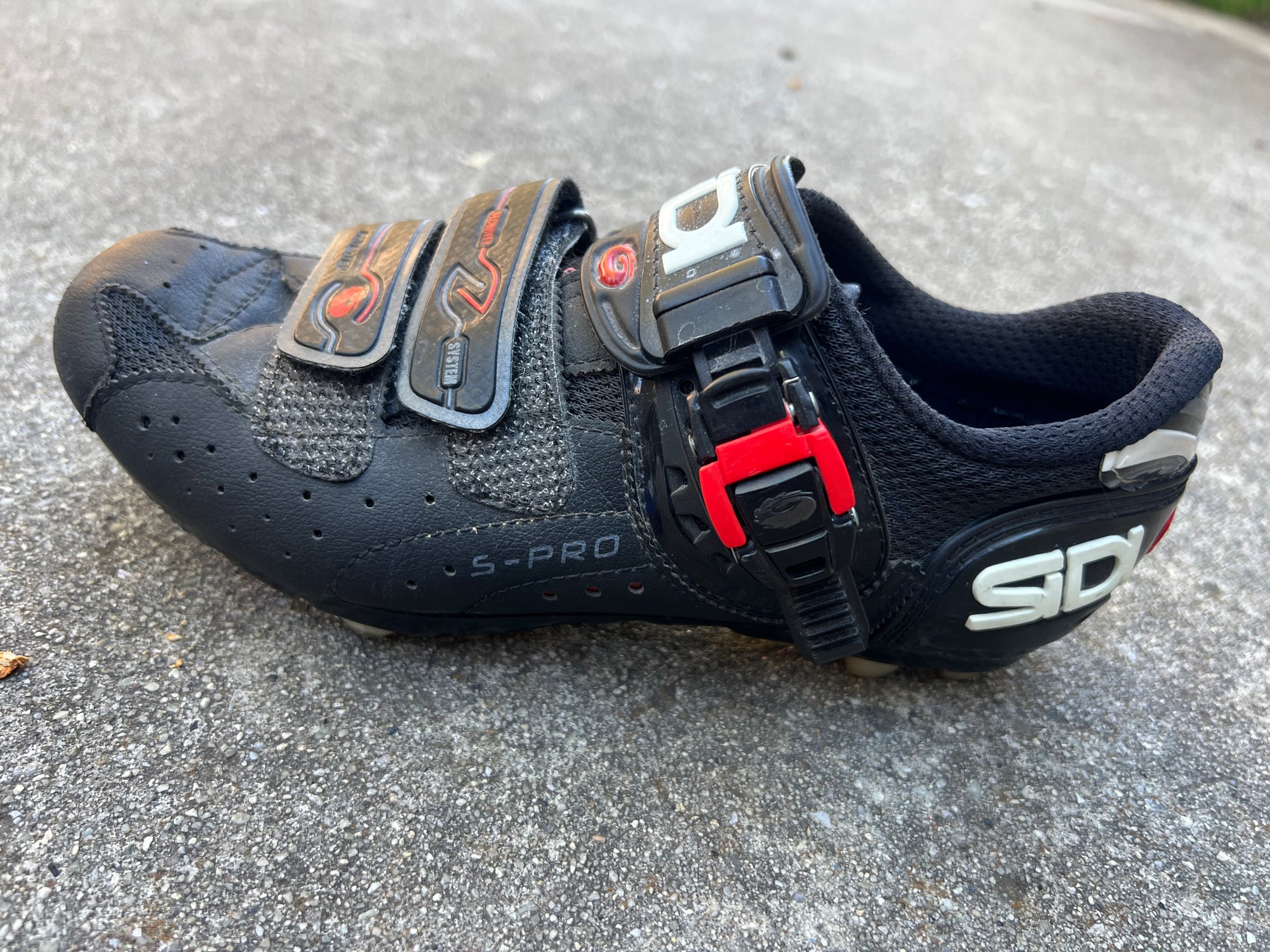 SIDI S-Pro Cycling Shoes 6.5 Men’s Size 39 EU EUR Road Bike Clipless Black Red