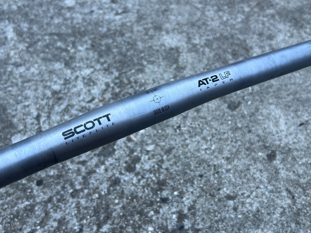 Scott AT-2 LF 25.4x530mm Bullhorn Bar End Bars Vintage MTB Gray