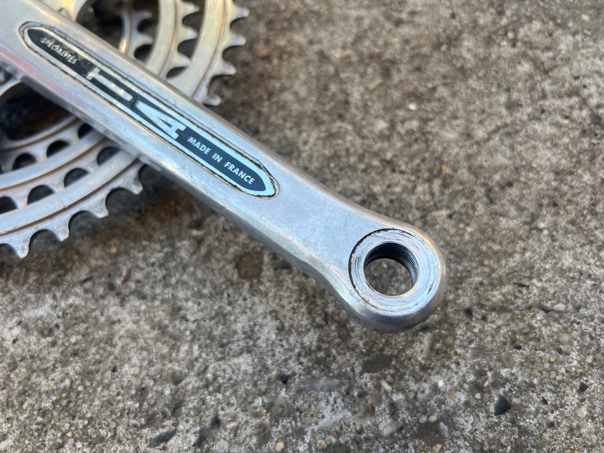 TA Specialites Triple 170mm 26-36-46 Touring Vintage Black Logo Crankset