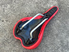 NOS NEW Brompton Red Comfort Saddle Folding Bike Commuter Hollow Cr-Mo Rails Hybrid