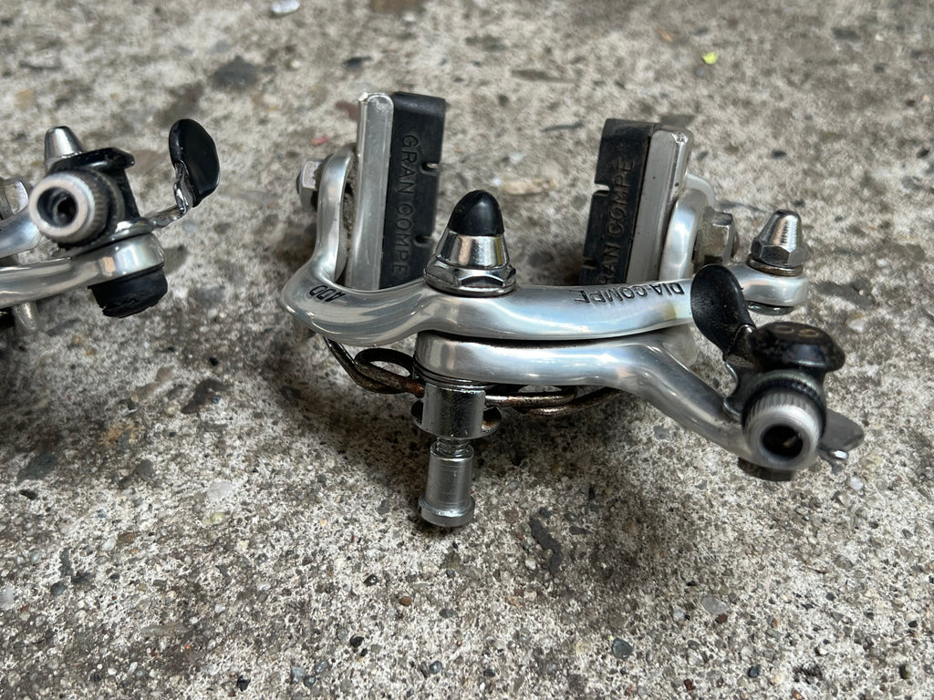 Dia Compe 400 Side Pull Brake Set Vintage Road Bike Silver Gravel Touring Retro Brakes