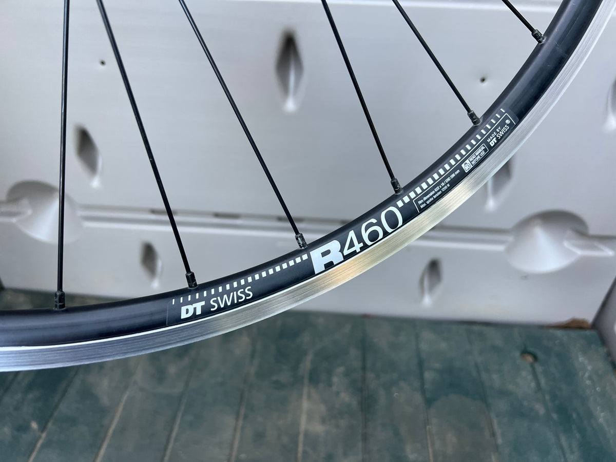 Shimano 105 5800 DT Swiss R460 700c 100/130 Road Black Clincher Wheelset Wheels