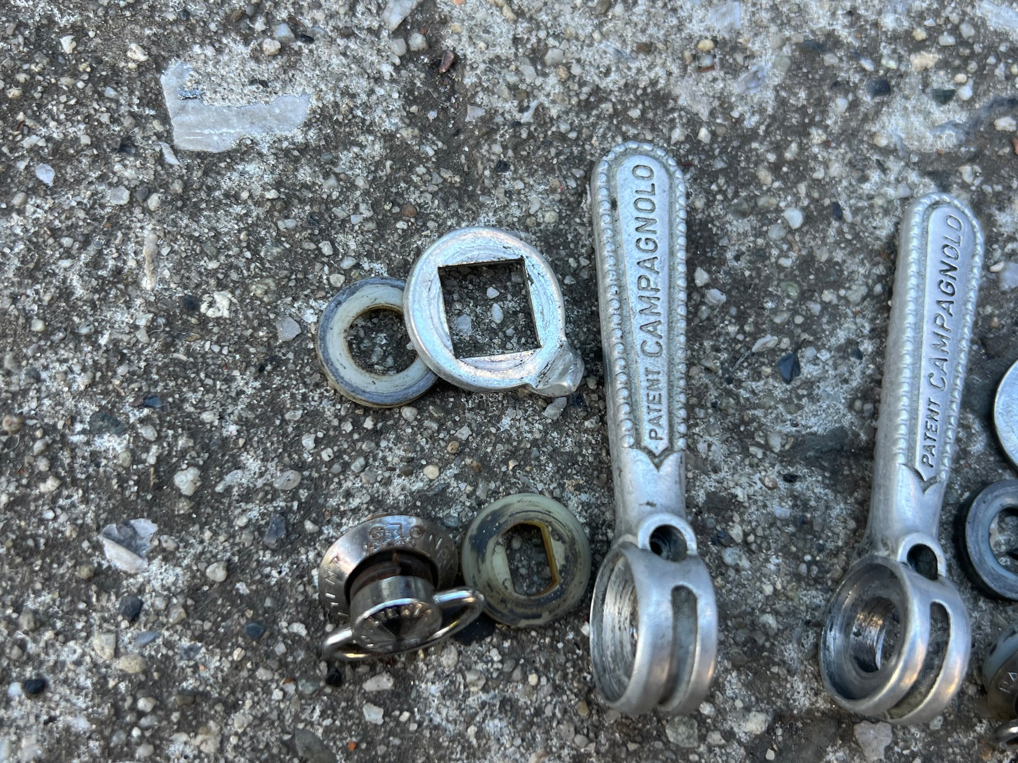 Campagnolo Downtube Friction Shifters Vintage Road Bike Silver Gray