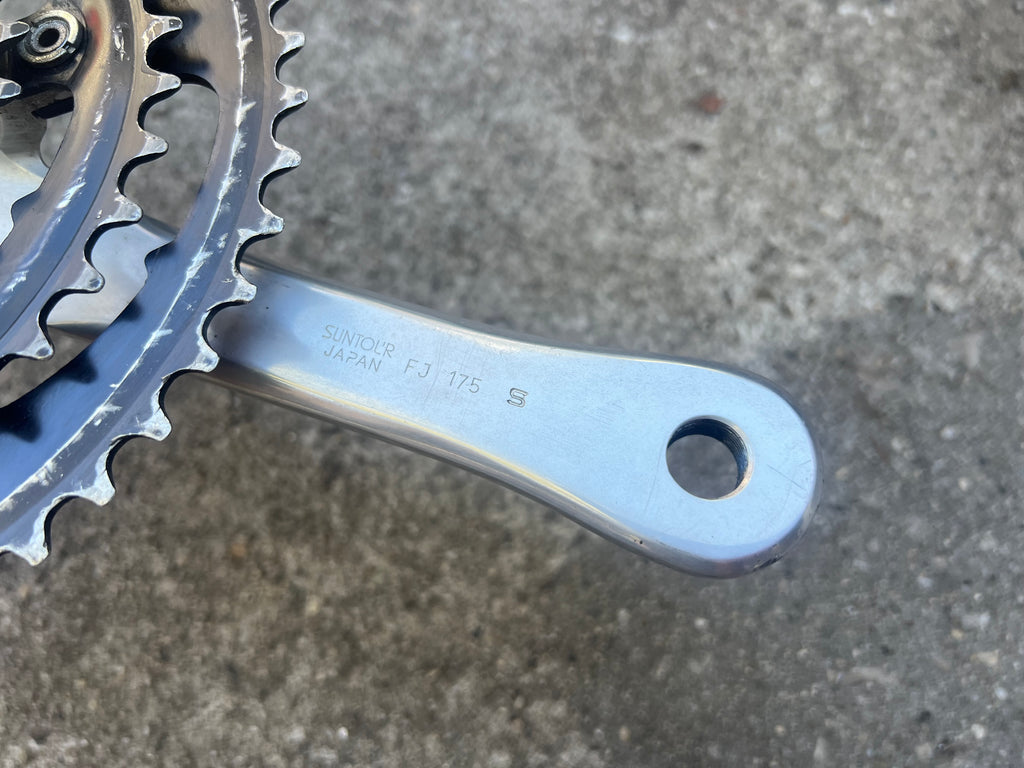NICE Suntour XC Comp 175mm 26-38-48 Triple Vintage MTB Crankset Silver