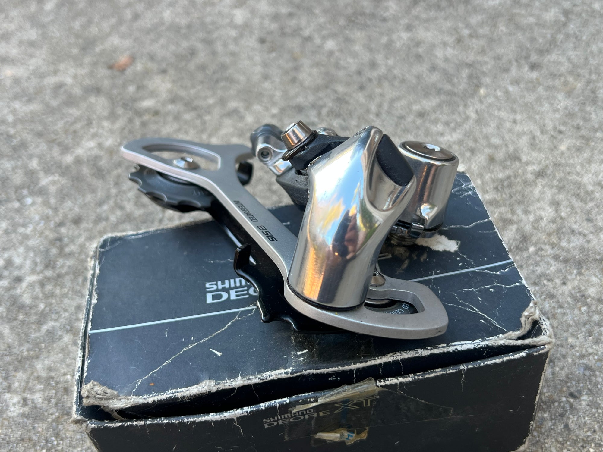 NOS Shimano Deore XT RD-M739 Rear Derailleur 8 Speed Long Cage Vintage MTB Mountain Bike