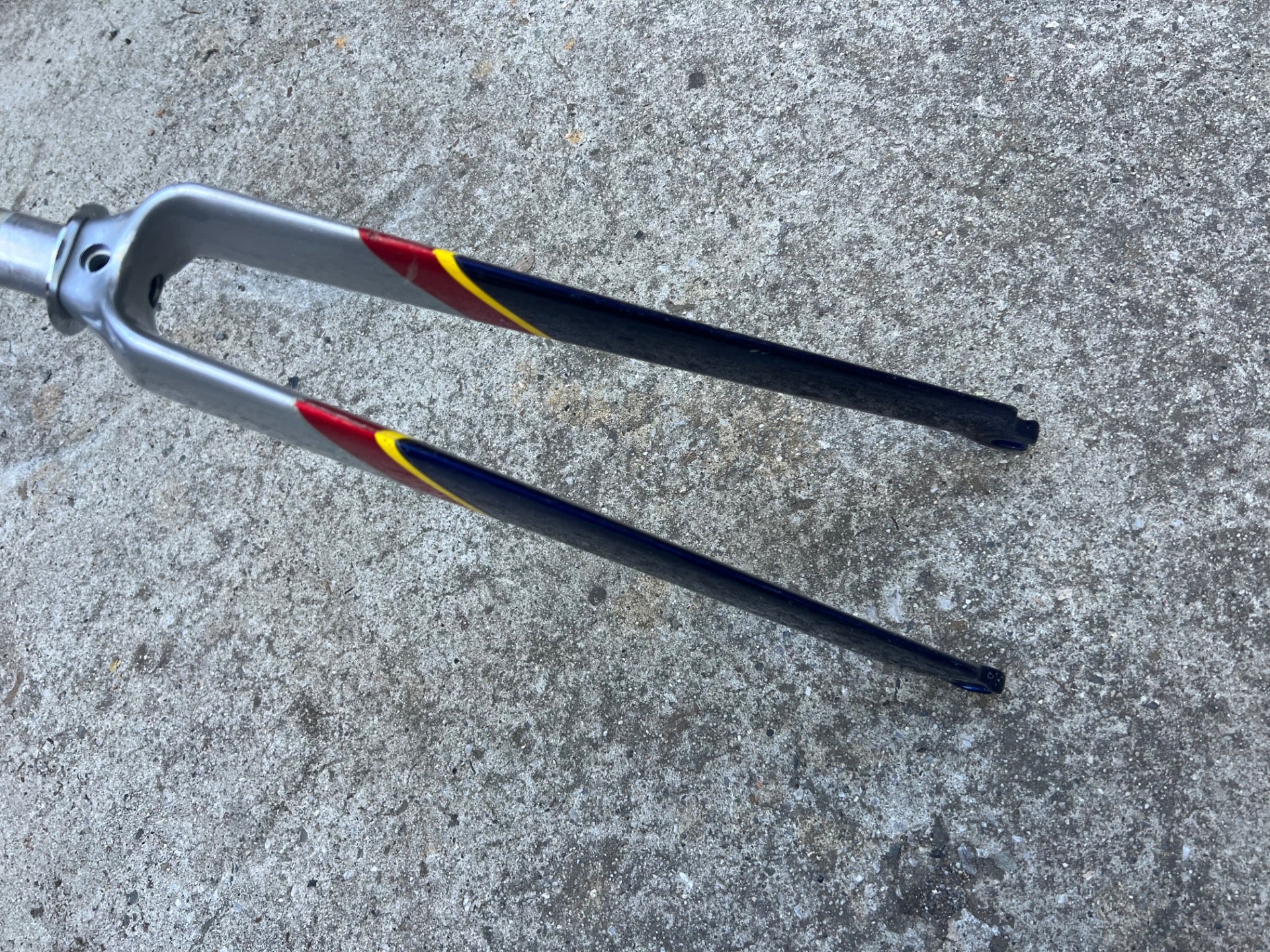 Vintage Carbon 700c Fork 1” 11.75” Threadless Steerer Blue Red Gray Silver Road  - Image 13