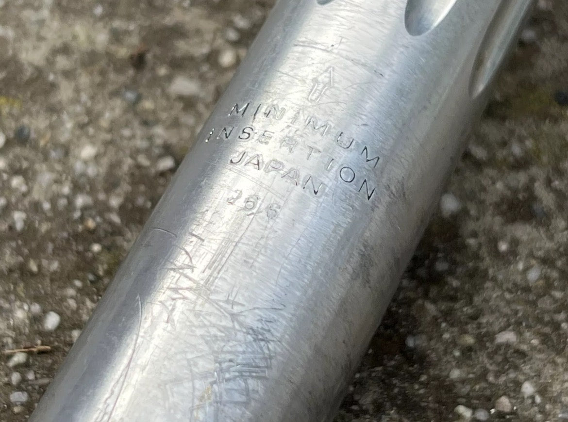 Sugino Mighty Seatpost 26.6x205mm Vintage Road Bike Fluted Silver Retro Aluminum - Image 9