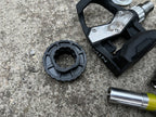 Used Garmin Vector PR 3 Clipless Pedals Power Meter Plus Spare Parts Black Road-Bicycle Bin