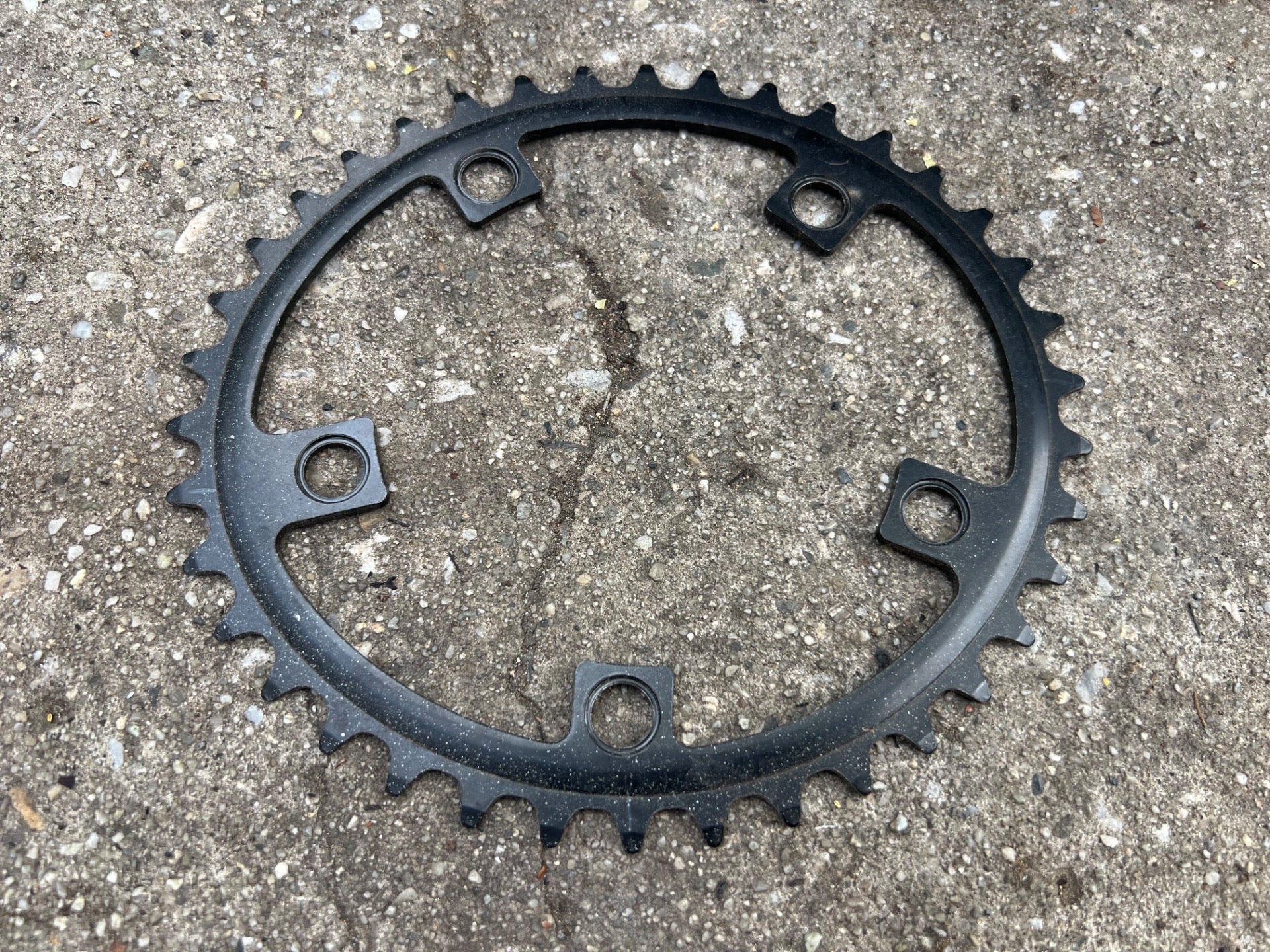 NOS* Sugino Bionic 38/48T 110 BCD Oval Chainring Set Steel Black Vintage MTB ATB - Image 9