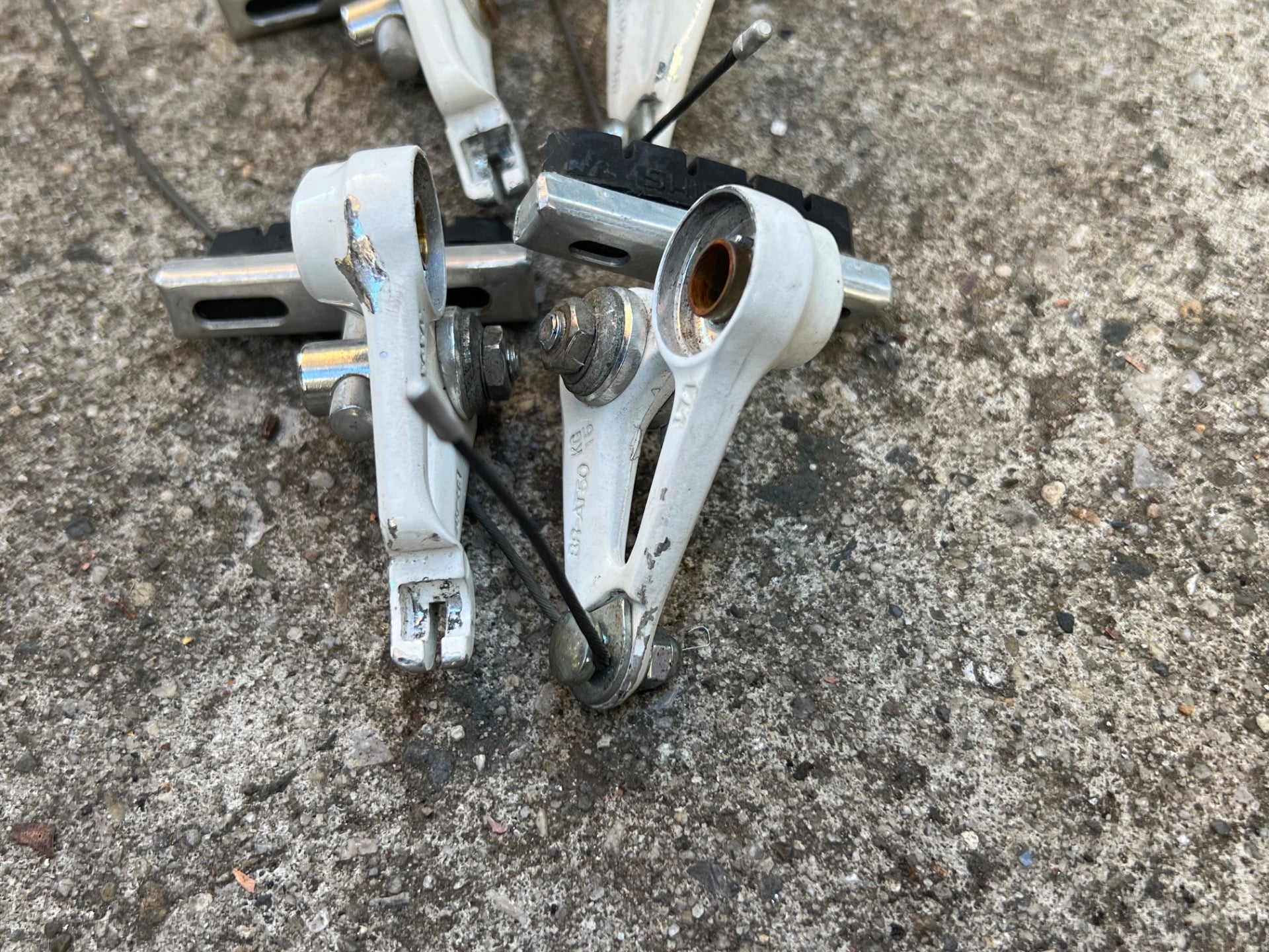 Shimano BR-AT50 Brakes Brake Set White Cantilver Vintage MTB Touring Retro ATB - Image 11