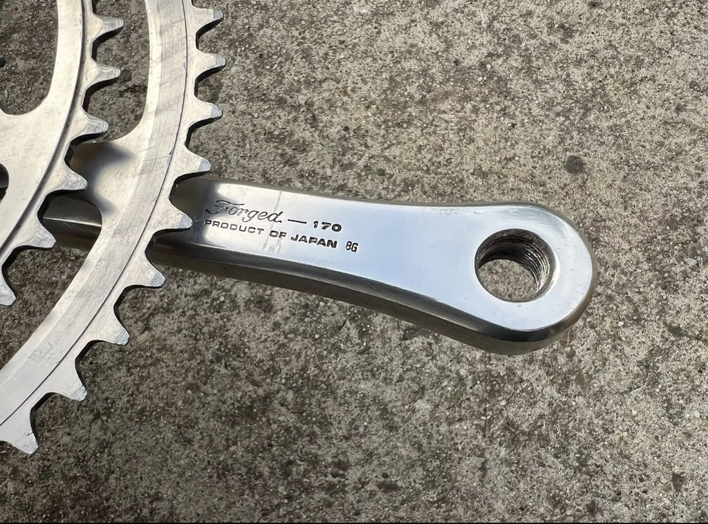 Used NICE Shimano 600 Touring Forged Crankset 52/42 170mm 3 Bolt Vintage Retro Road-Bicycle Bin