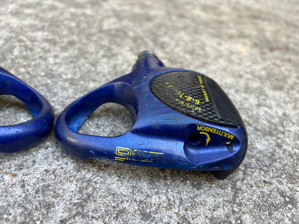 Look 256 Vintage Blue Carbon Clipless Pedals Road Bike Gravel Racing Pair - Image 10