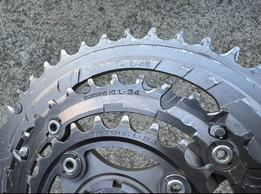 Shimano XTR M950 Crankset 180mm 46-34-24 8 Speed Vintage Triple MTB 4 Bolt Retro - Image 13