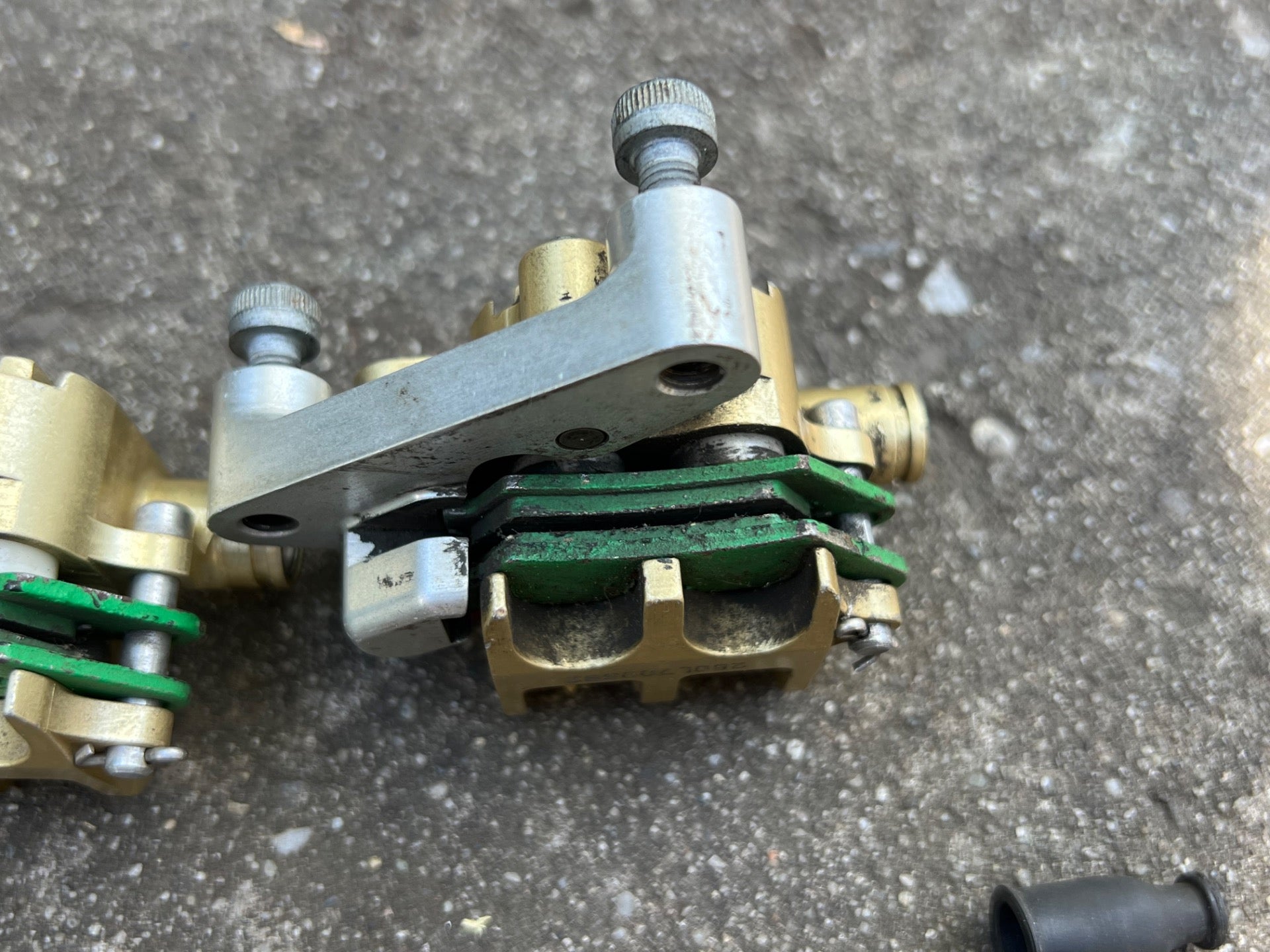 Rockshox Mechanical Disc Brake Calipers Gold Vintage Retro MTB Gold Front & Rear - Image 9