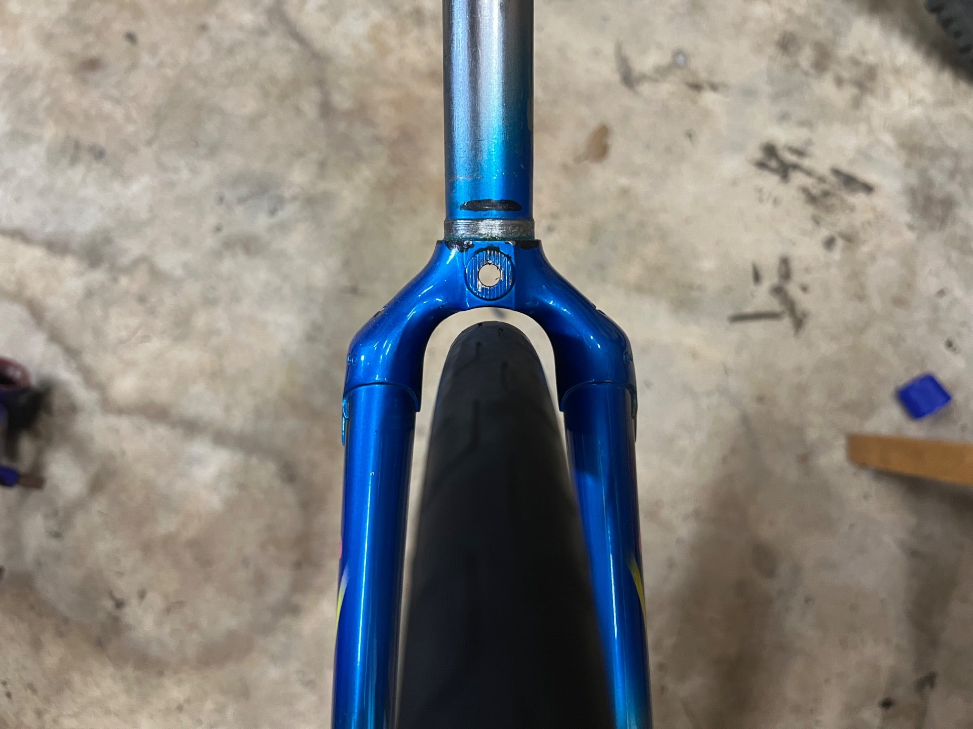 Colnago Chrome Blue Rigid Fork Road Bike Steel Vintage Retro Shamrock Logo 1in  - Image 16