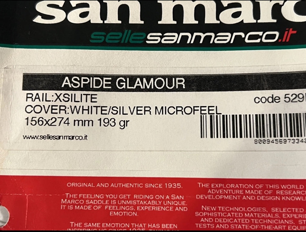 NEW Selle San Marco Aspide Glamour Saddle 156x274mm Xslite Rails White 193g - Image 9