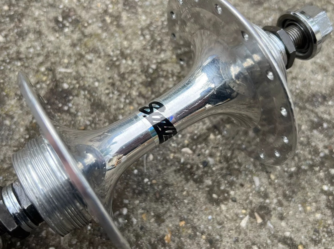 Suzue Pro Max Track Hubset Silver 100/120mm 32H Hole Flip Flop High Flange Road - Image 12