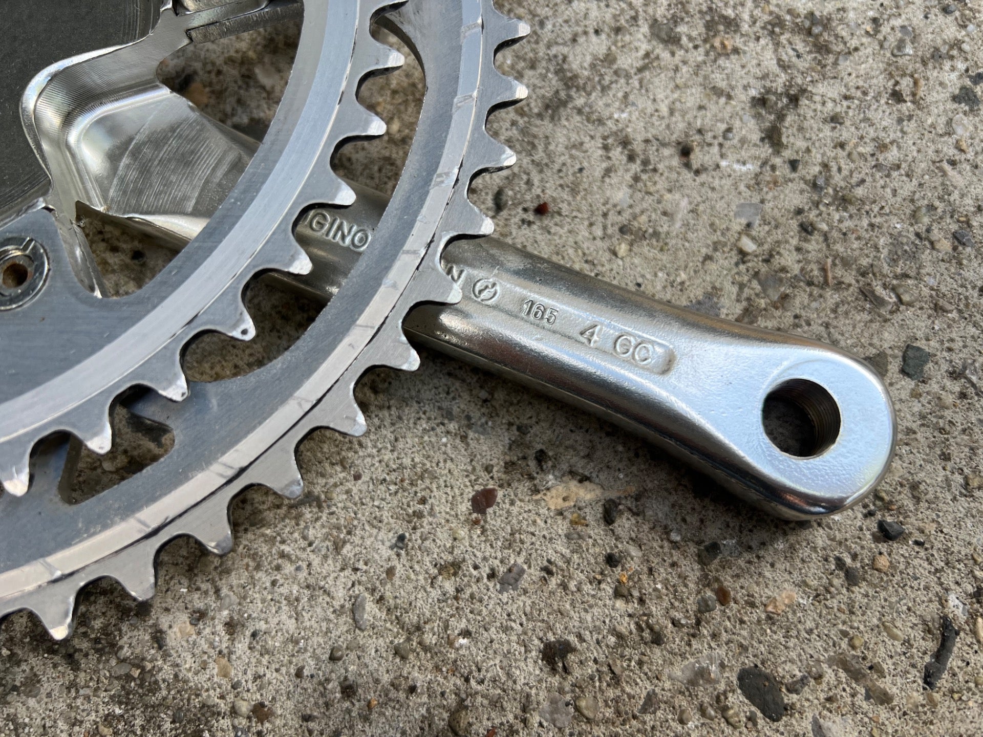 Sugino GT 165mm 42/52T Crankset Vintage Road Bike Silver Touring Double Retro - Image 17