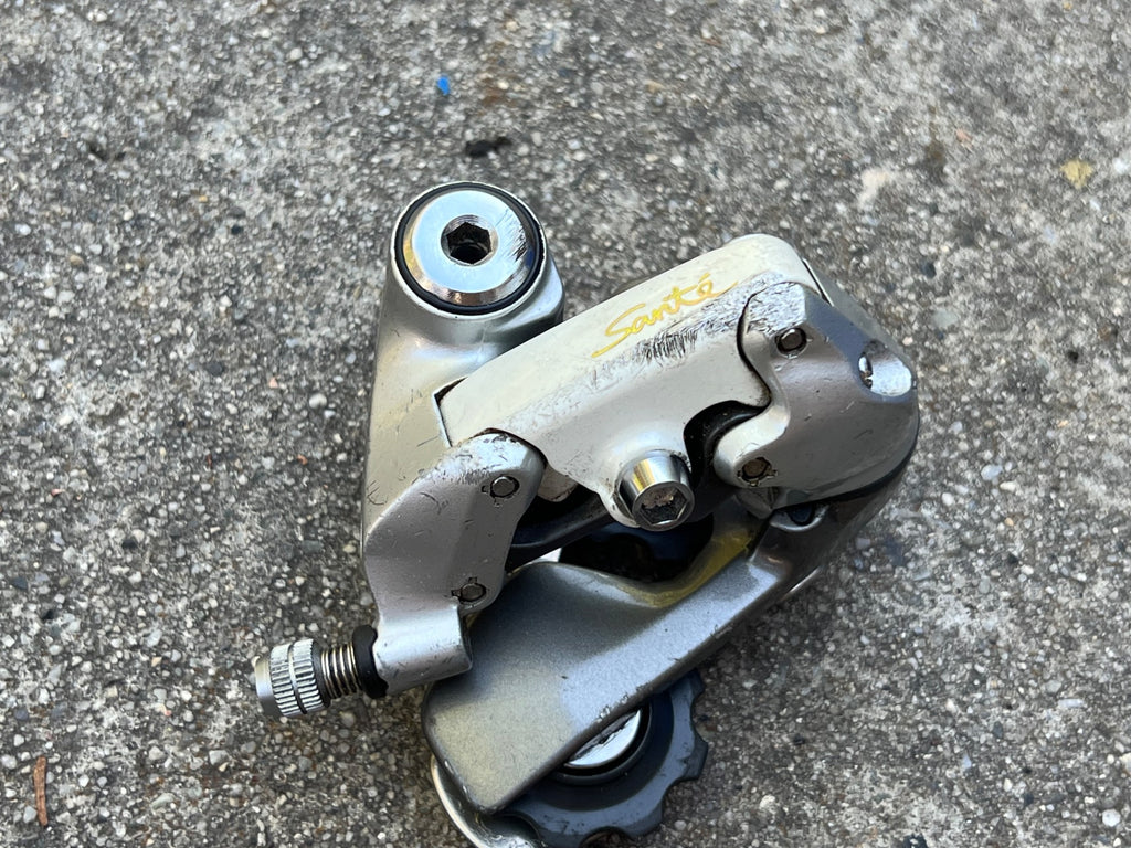 Used Shimano Santé RD-5001 7 Speed Short Cage Rear Derailleur Vintage Road Bike White-Bicycle Bin