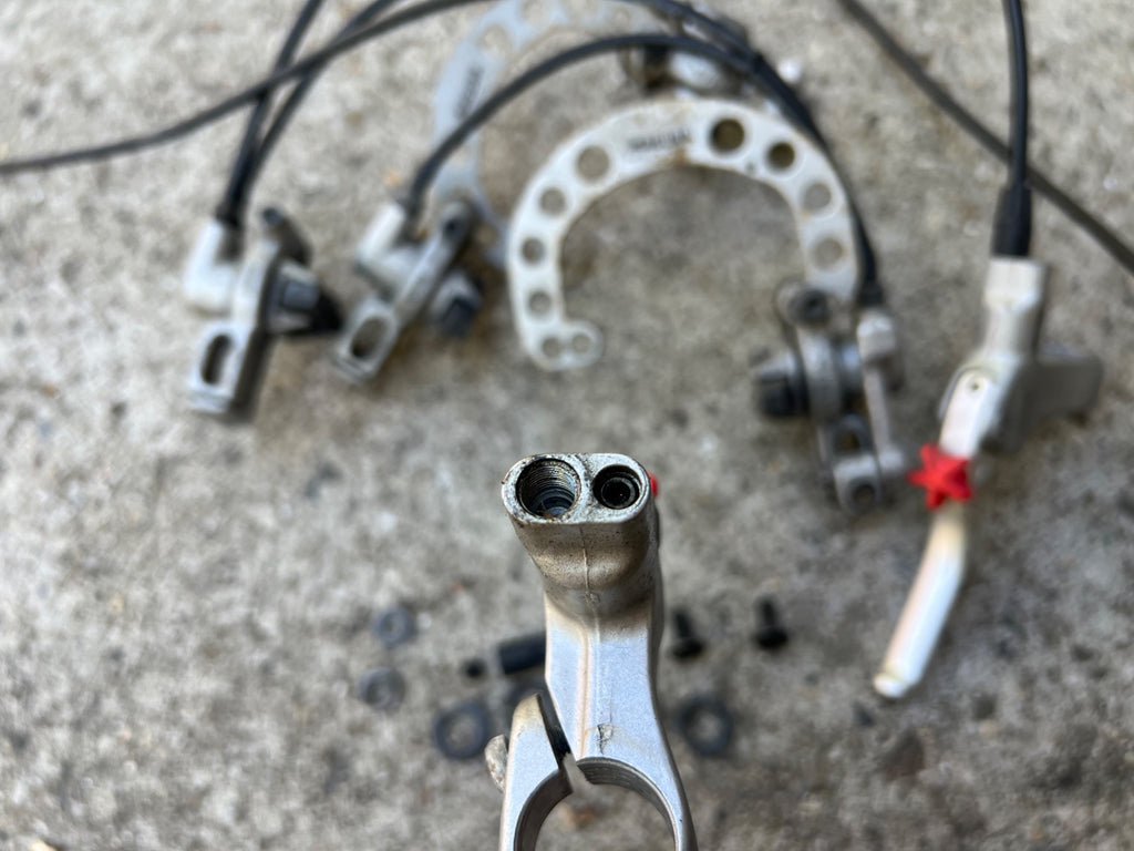 Magura Evolution Evo HS Brakes Silver Aluminum Steel Front and Rear Vintage MTB  - Image 13