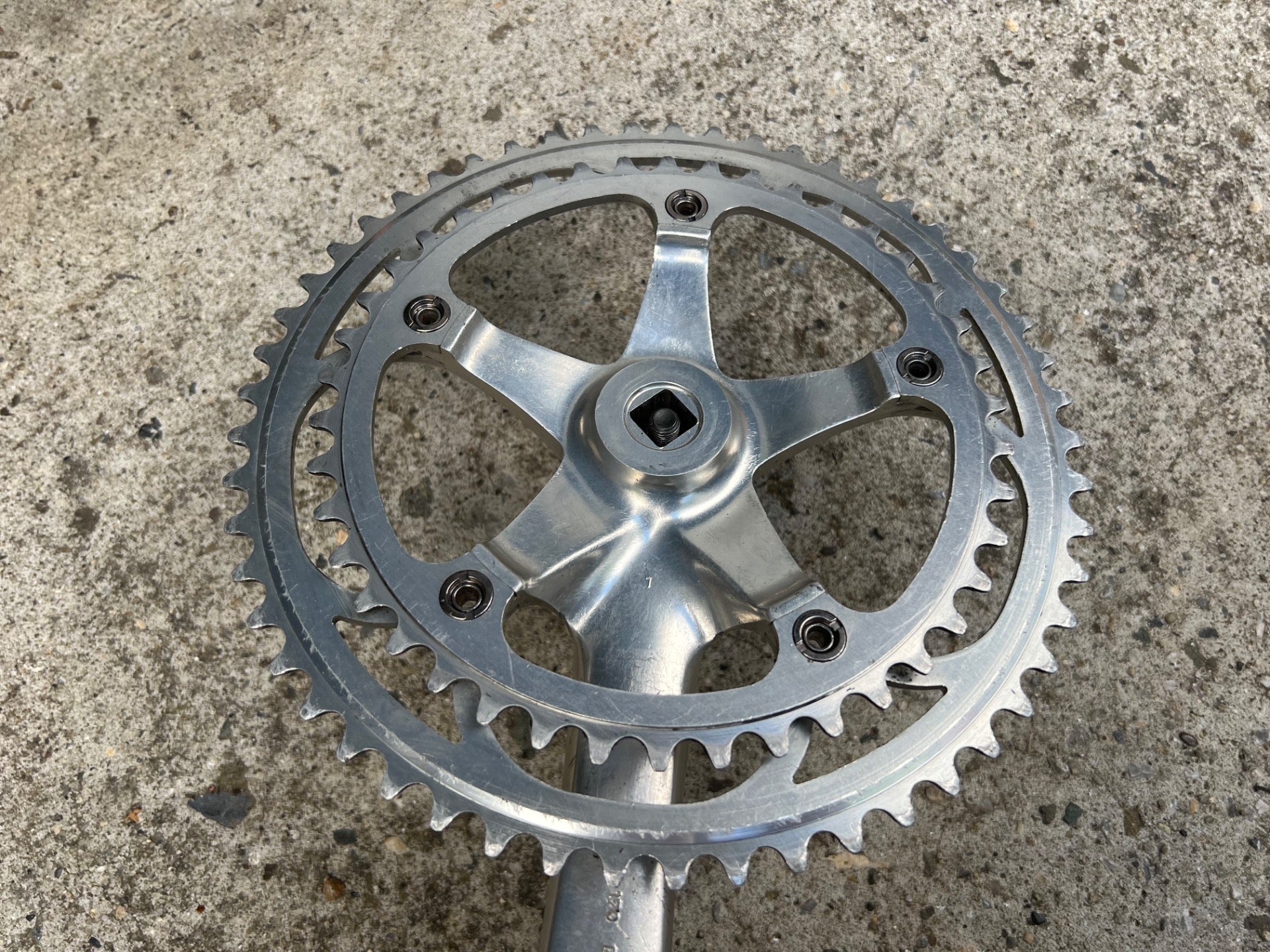 Campagnolo C-Record Crankset 170mm 53/42T Vintage Retro Road Bike Silver Campy - Image 17