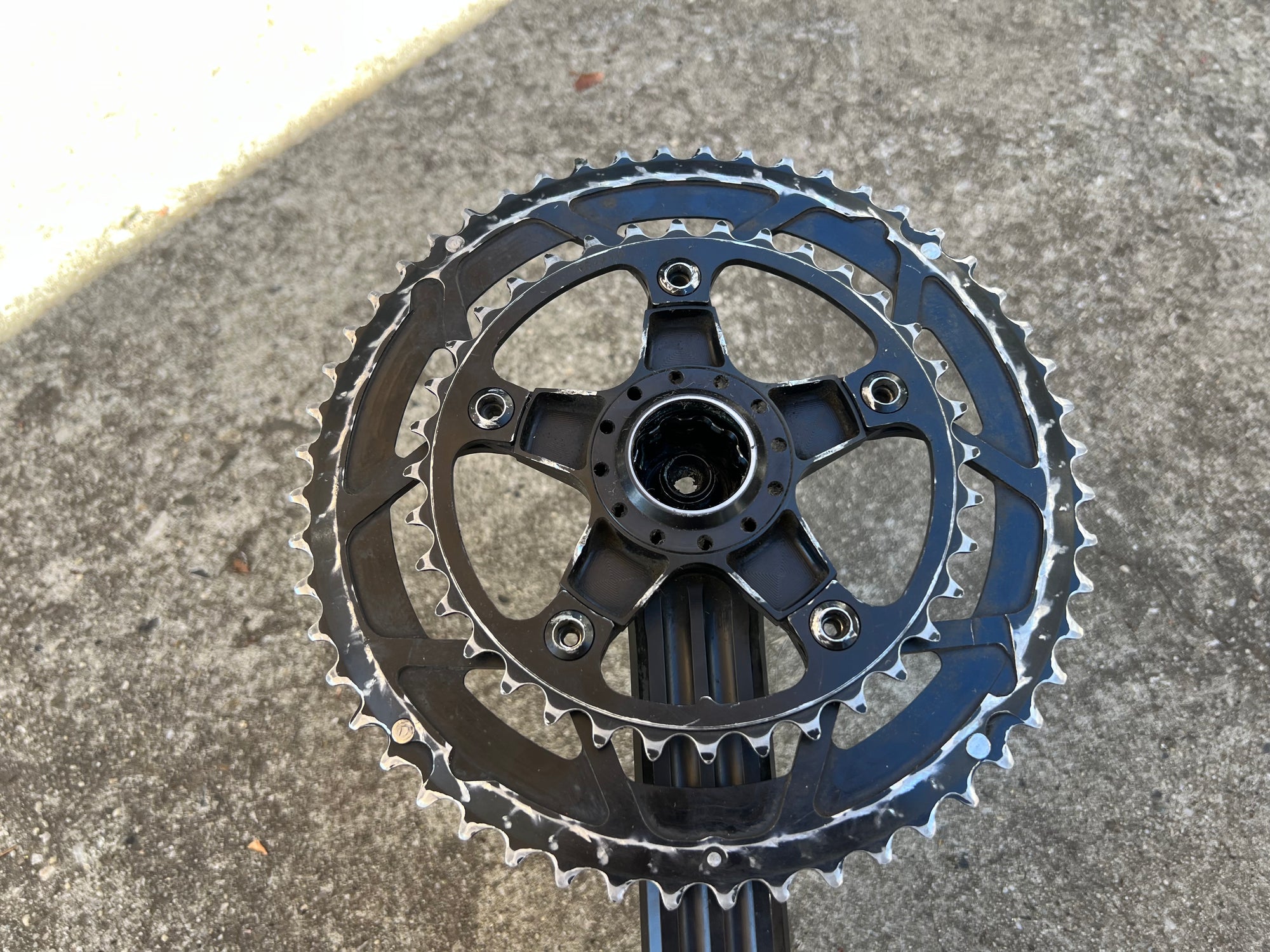 Rotor 3D+ Double Crankset 36/52T BB30 175mm Black Road Bike