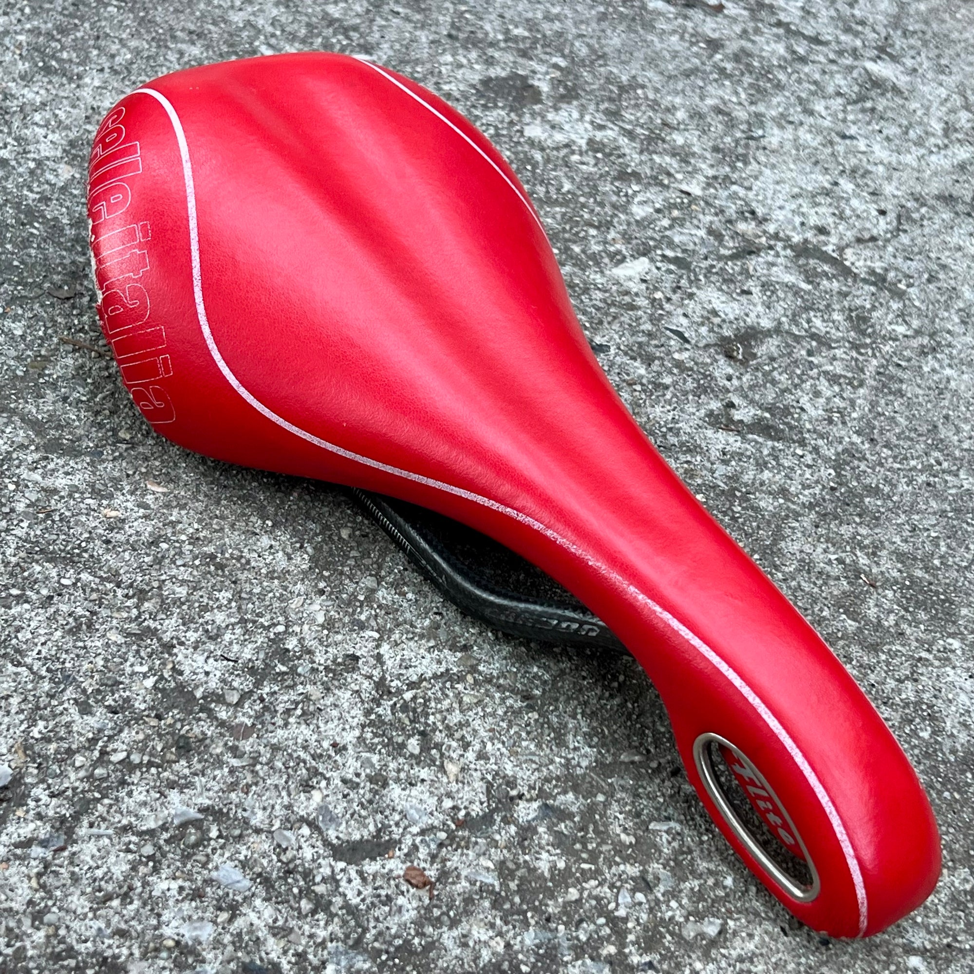 Selle Italia Flite 280x125mm Carbon Red Saddle 9mm Oval Rails Road Bike 174g