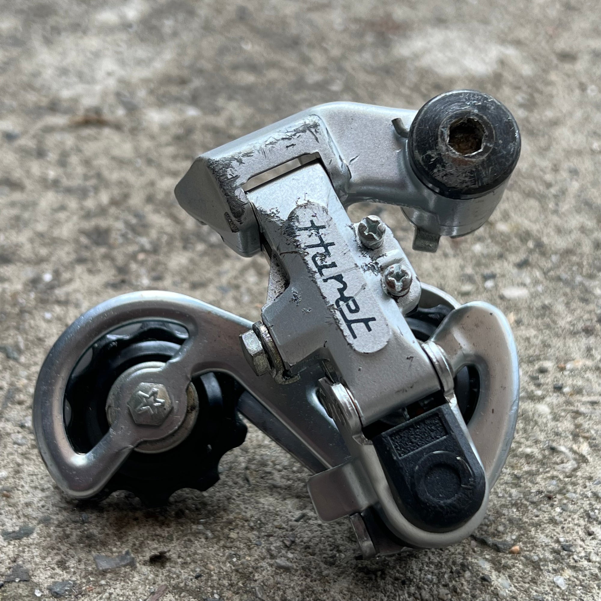 Huret Rival 6 Speed Rear Derailleur Short Cage Silver Vintage Retro Road Bike