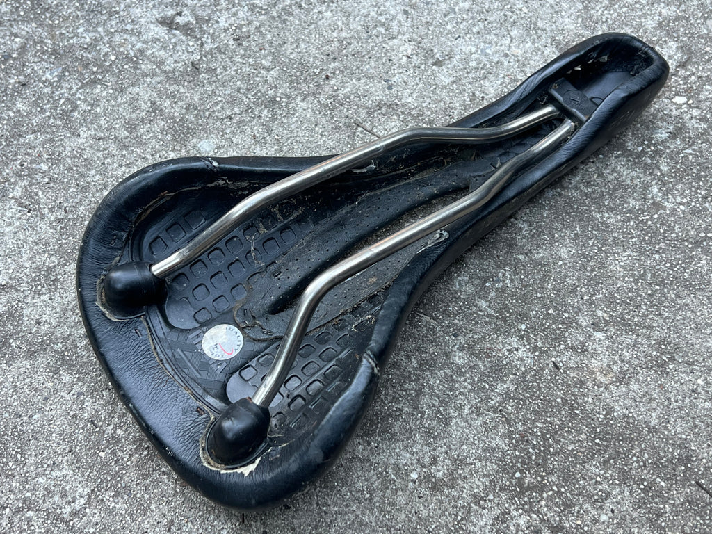 Selle Italia Flite Gel Flow Trans Am Saddle Vintage MTB Road Black Titanium Rails 7/10