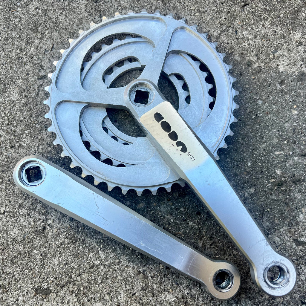 FREE SHIP CODA 502M 175mm Triple Vintage MTB Mountain Bike Silver Cannondale Crankset