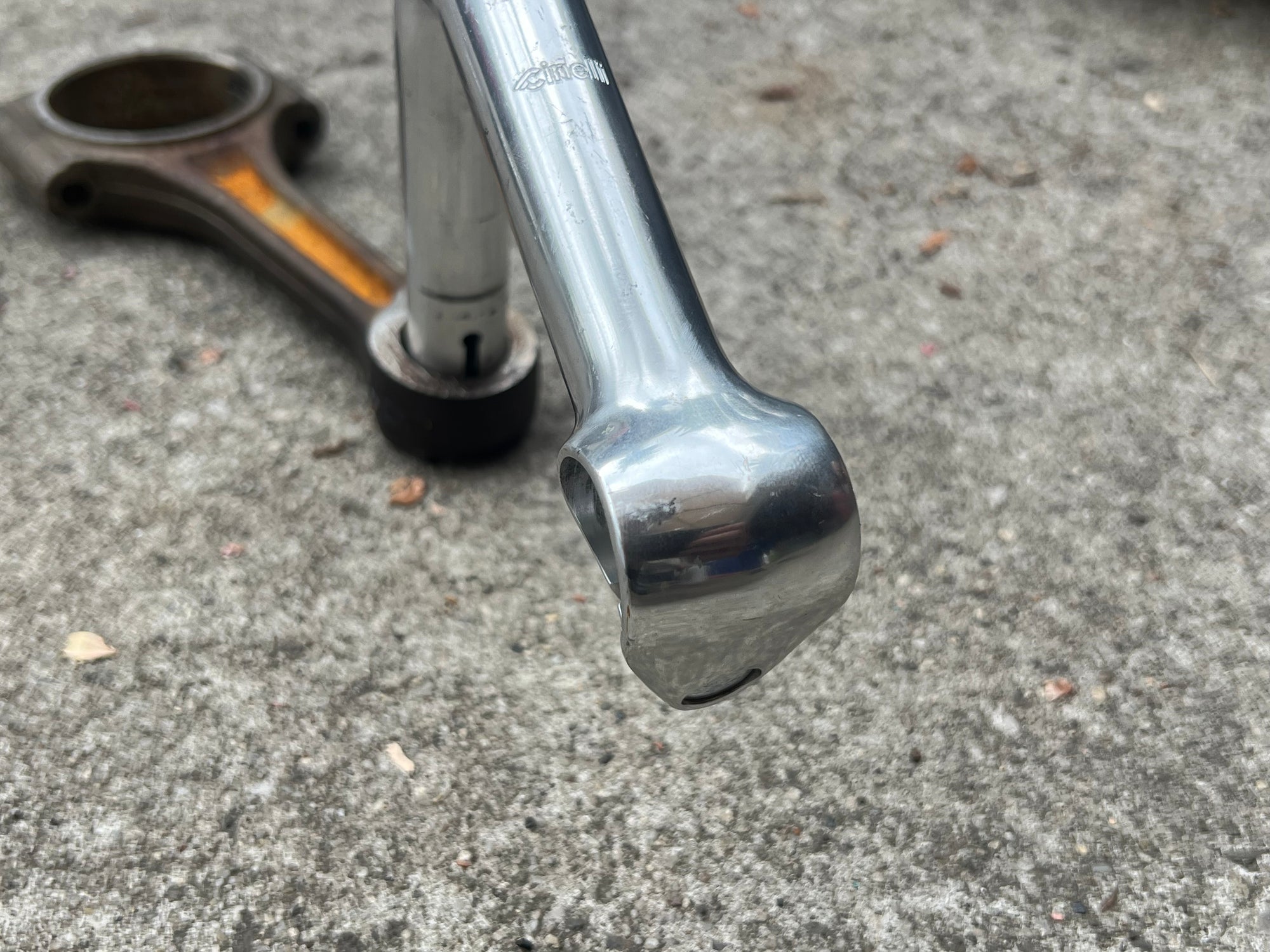 Cinelli 1A 26.4x130mm 1” Road Silver Drop Vintage Road Quill Stem