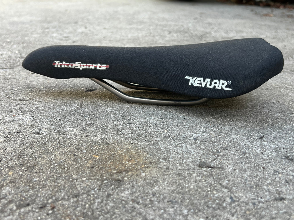 Trico Sports Kevlar Titanium Saddle Vintage MTB Road Bike Black 90’s 2000’s