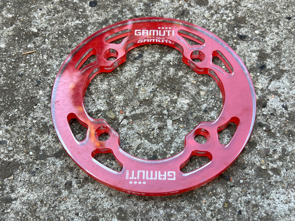 Gamut 104 BCD 36T 4 Bolt Downhill DH MTB Mountain Bike Red Bashguard Chainguard