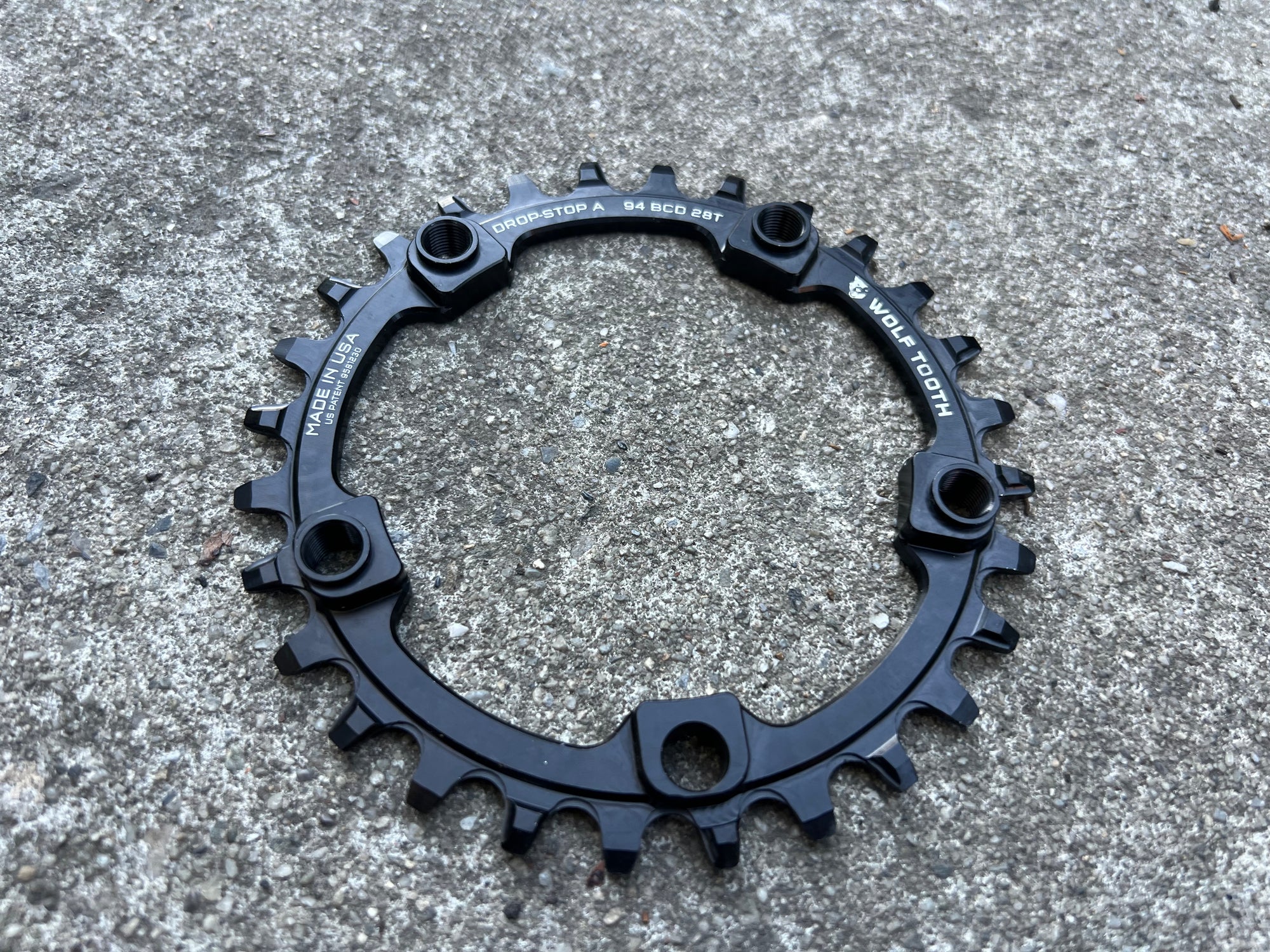Wolf Tooth 94 BCD 28T Drop Stop Chainring 9/10/11/12 Speed Narrow Wide 5 Bolt for Surly OD Cranks