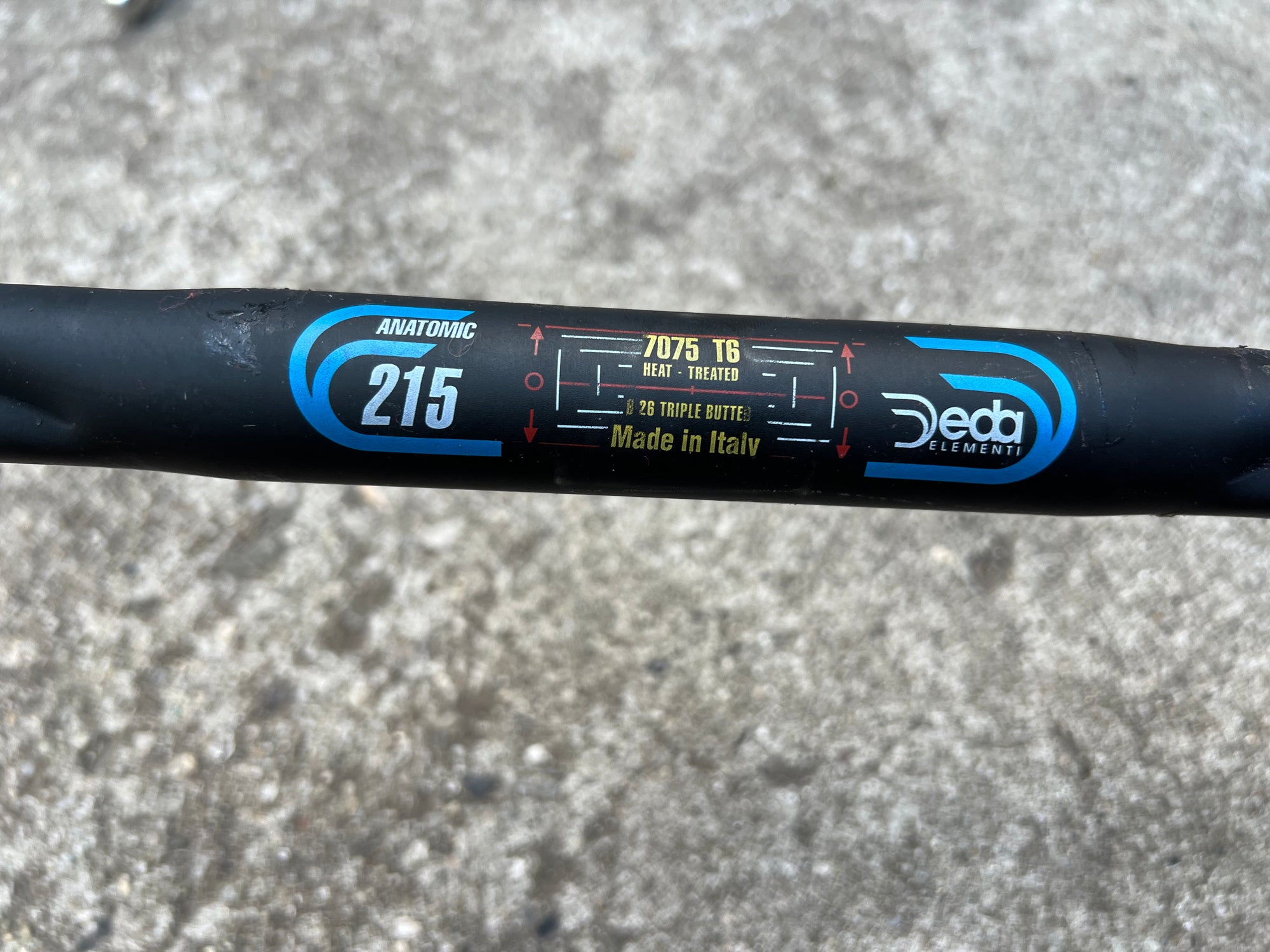 Deda Elementi 215 26.0x400mm 40cm Anatomic Triple Butted Black Drop Bars