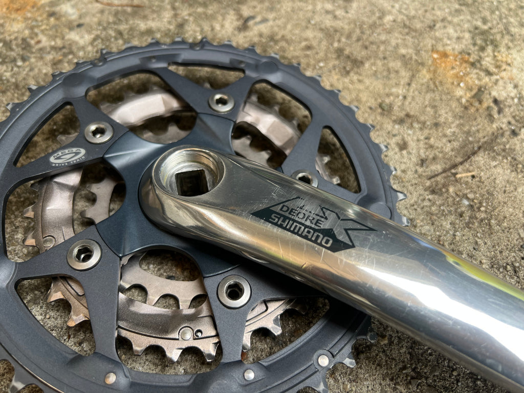 Shimano Deore LX FC-M570 5 Bolt 175mm Crankset Vintage MTB 9 Speed Triple 22/32/44