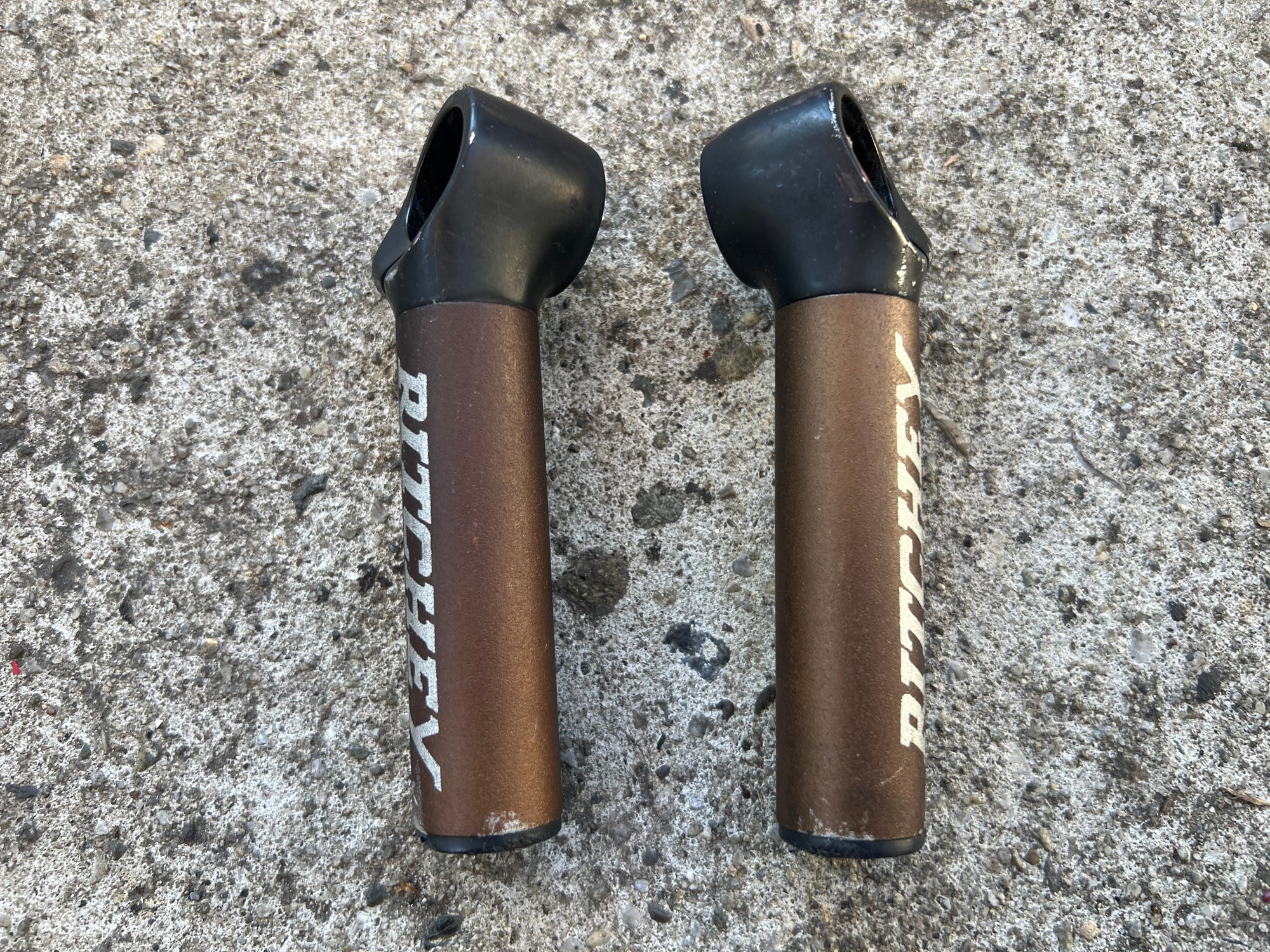 Ritchey Straight Bar Ends Vintage Mountain Bike Gravel Black MTB Gray Brown