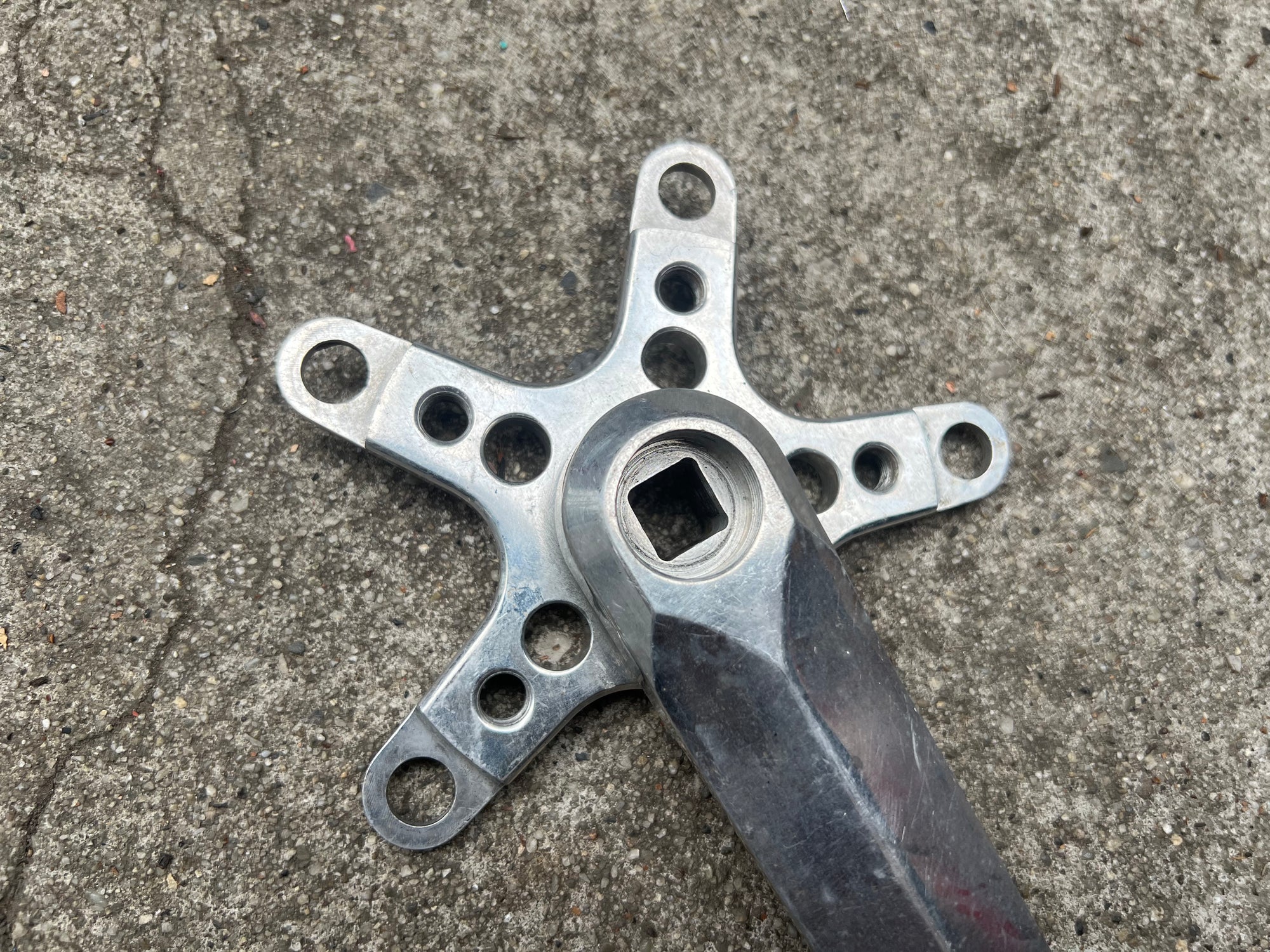 Samson 175mm 110/74 BCD Drive Side Crank Arm Vintage MTB Silver 5 Bolt