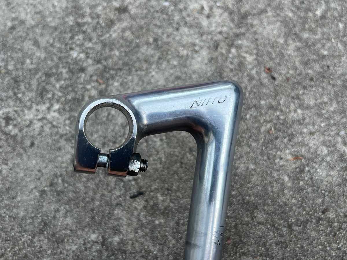 Nitto Silver 75mm 1” 25.4mm Clamp Short Silver City Sweep Quill Stem