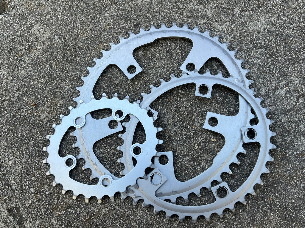 Sugino Cycloid 28/38/48T 110/74 BCD 5 Bolt Oval Chainring Set Vintage MTB Touring